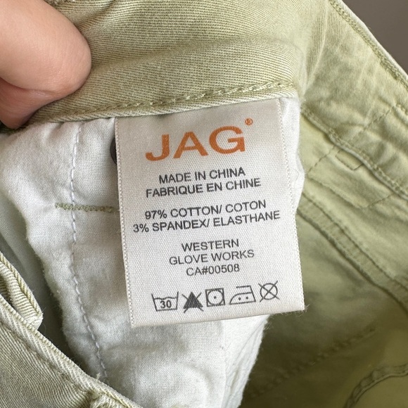 Jag Jeans Light Green Straight Leg Jeans, Size 8, Women’s Colored Pants - Picture 16 of 16